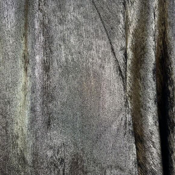 Chenault Size L Blouse Metallic Gold Smocked Waist Long Sleeves High Neck Top - Picture 4 of 9